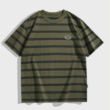 Linear Stripe Tee - Olive