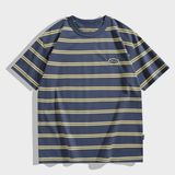 Linear Stripe Tee - Navy