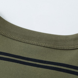 Linear Stripe Tee - Olive