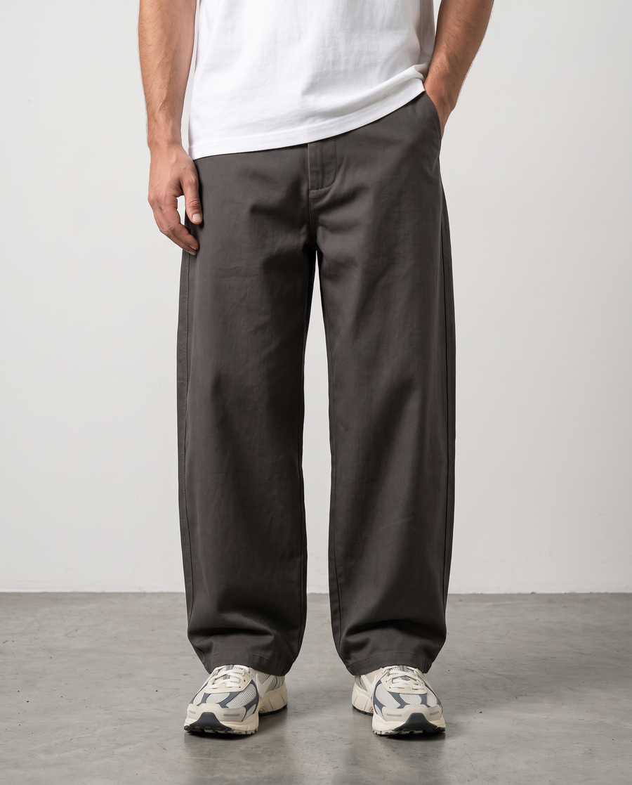 Echo Barrel Leg Pants - Charcoal