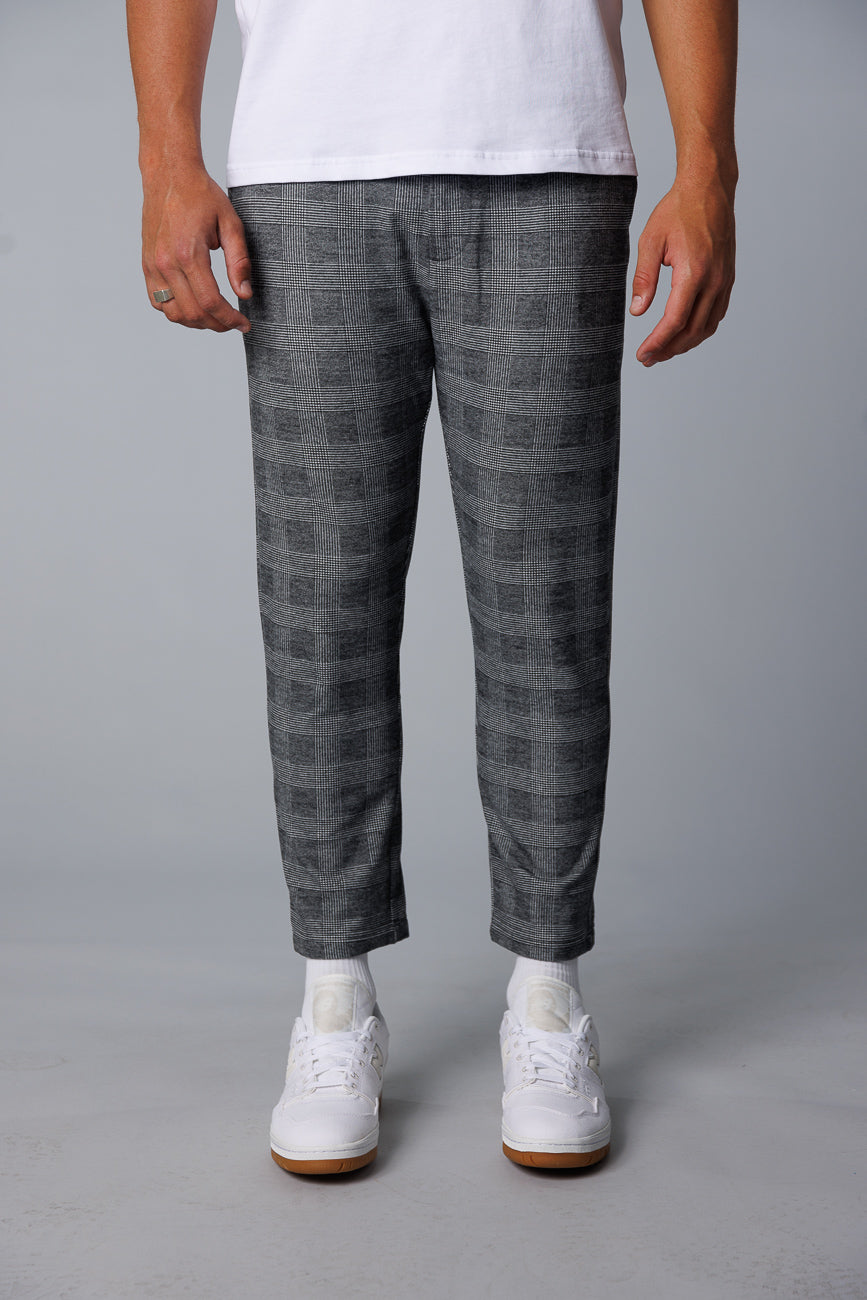 Grey check 2025 cropped trousers