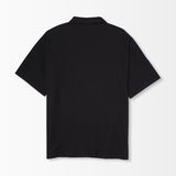 Zip Waffle Polo - Black