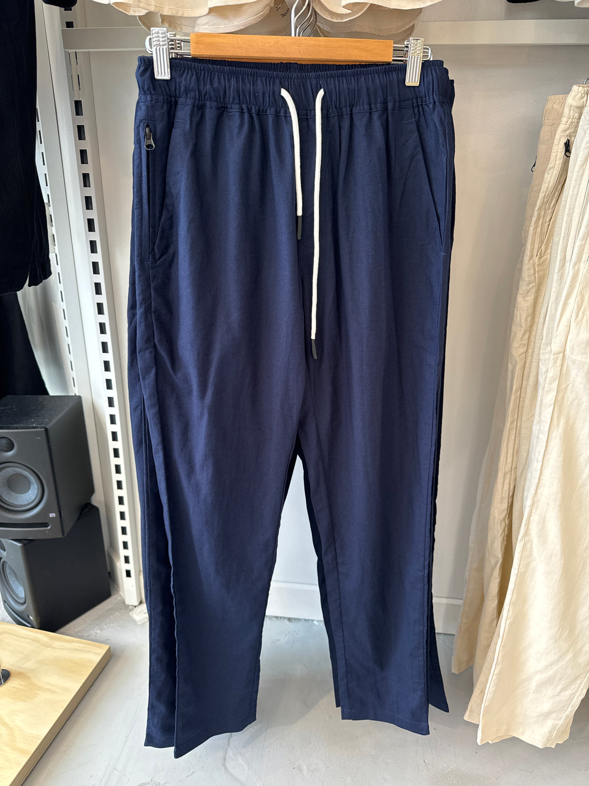 Noosa Linen Pants - Navy