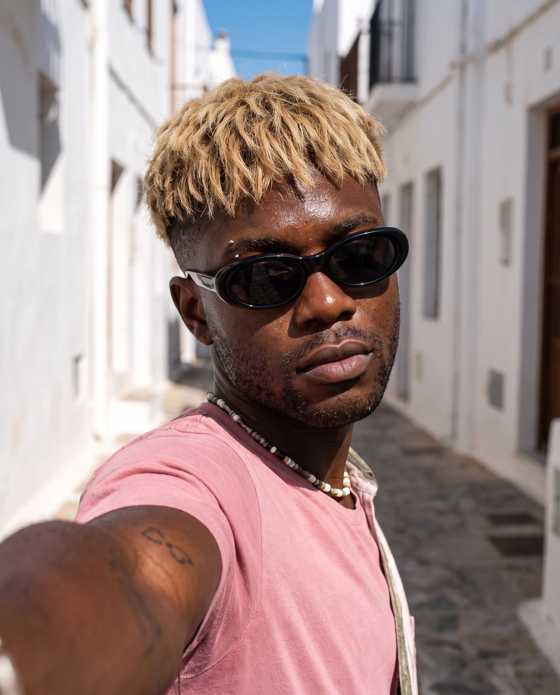 Hipland Lisbon Sunglasses Black   Grey on model