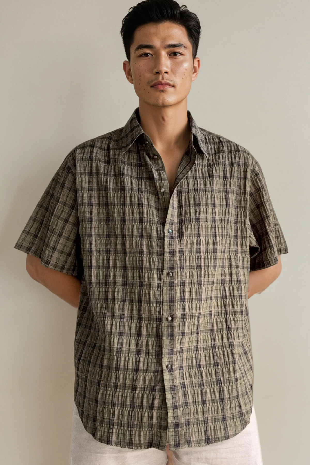 Apple SS Shirt - Brown Check