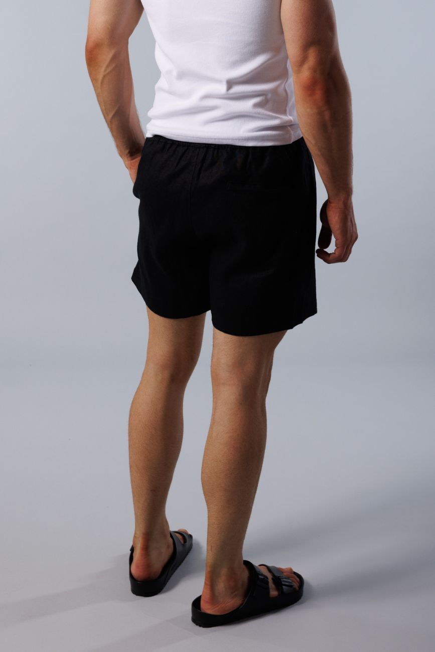 Noosa Linen Shorts - Black