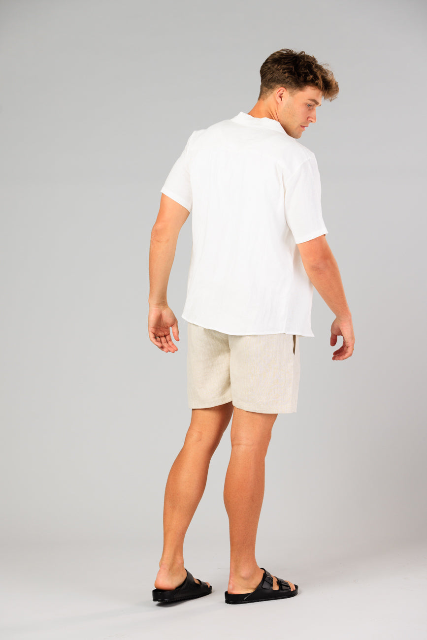 Hastings Noosa Linen Shirt - White