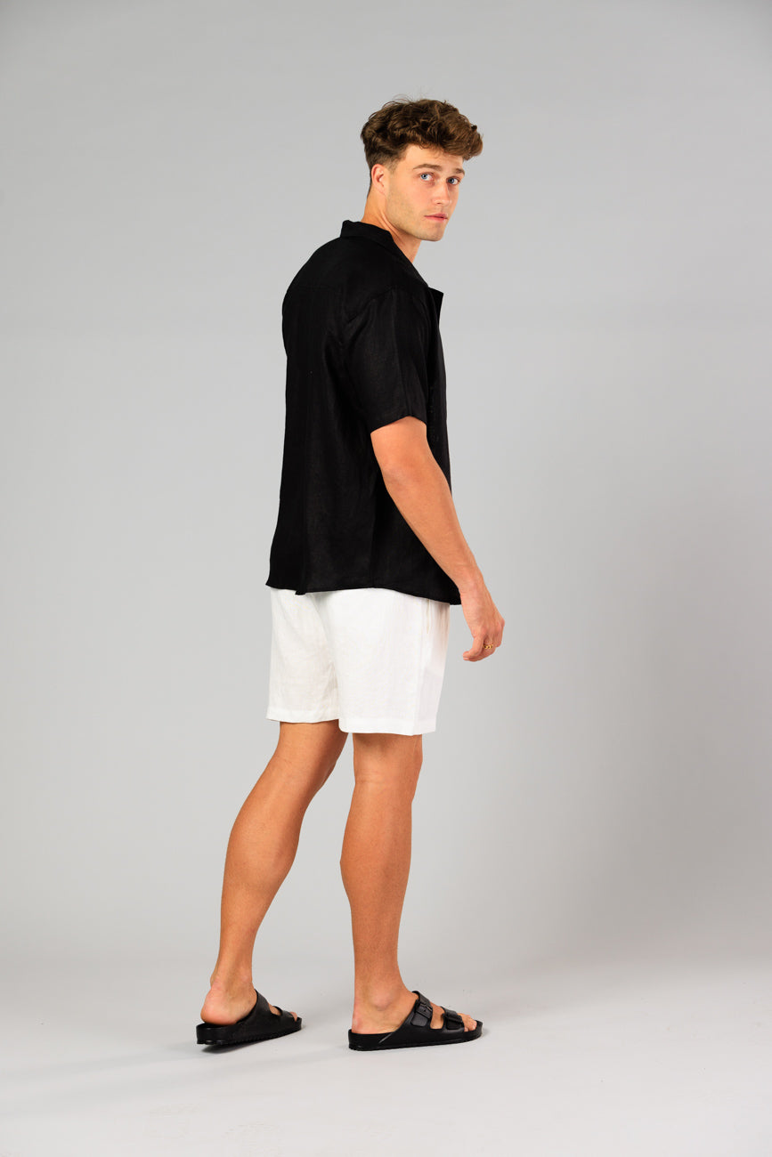 Noosa Linen Shirt - Black