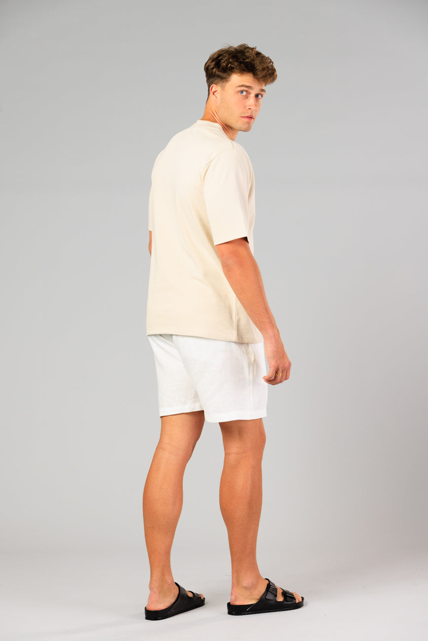Noosa Linen Shorts - White