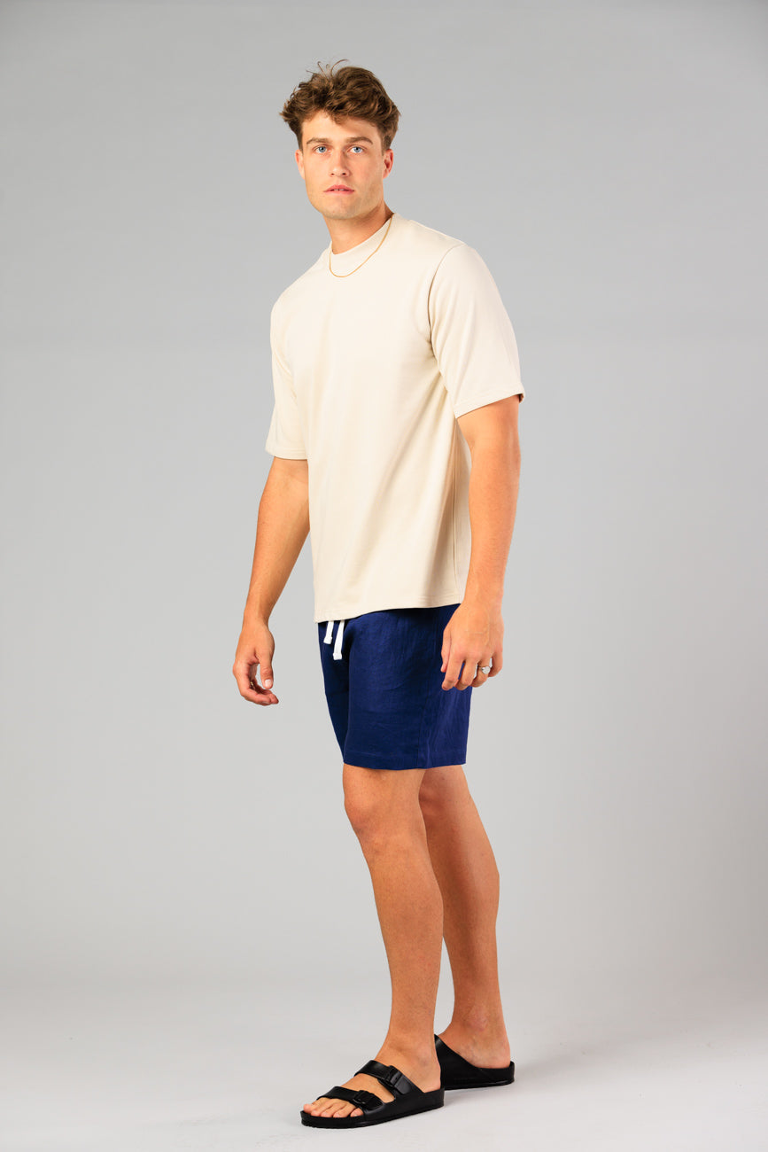 Noosa Linen Shorts - Navy