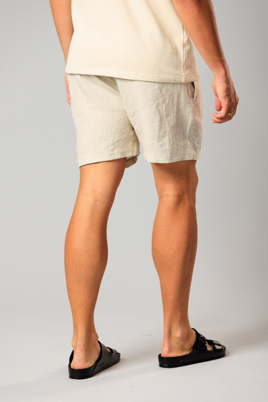 Hastings Noosa Linen Shorts - Sand Stone