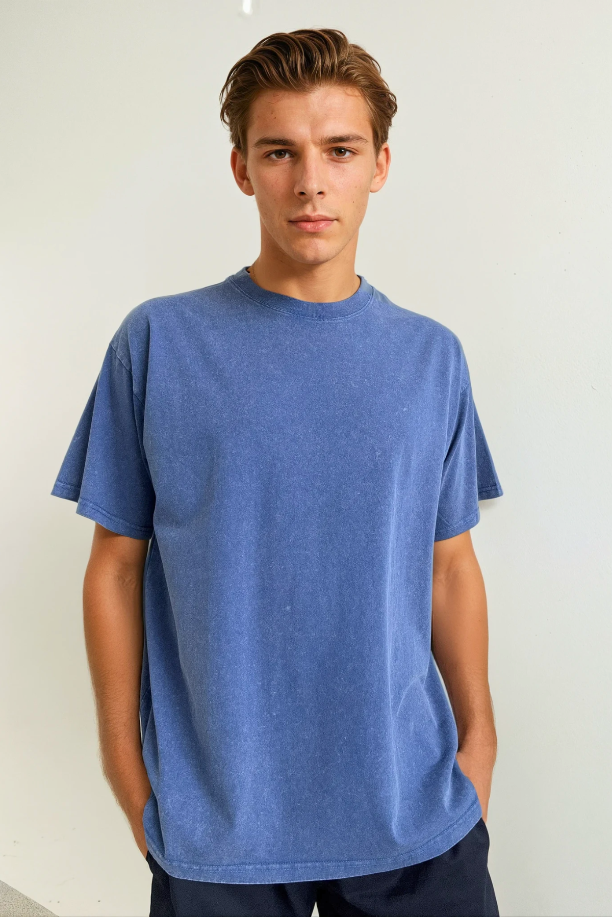 Acid Wash Tee - Blue