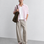 Striped Button-Down Shirt - Pink Stripe