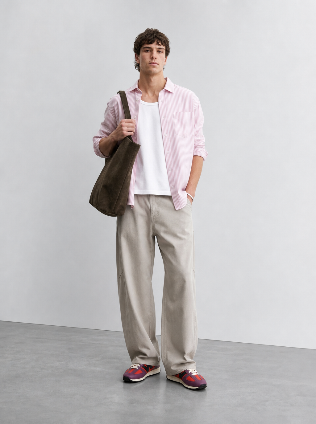 Striped Button-Down Shirt - Pink Stripe