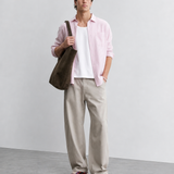 Striped Button-Down Shirt - Pink Stripe