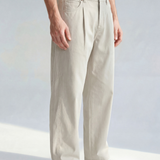 Workers Trousers - Bone - Flat Lay Front View