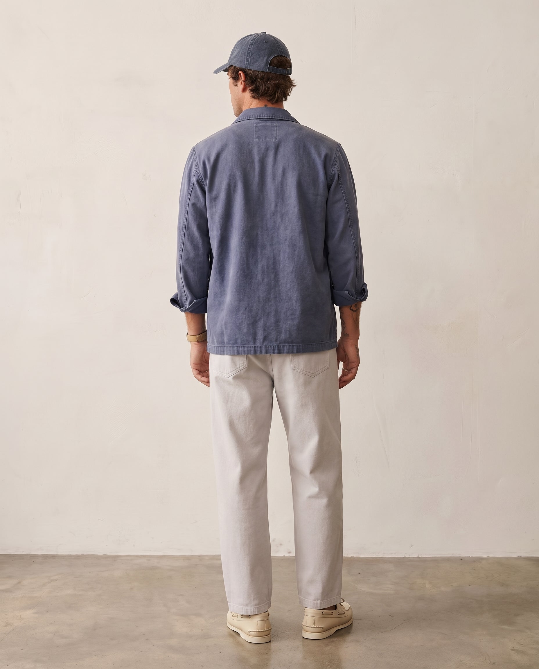 Relaxed Straight Cotton Trouser - Grey
