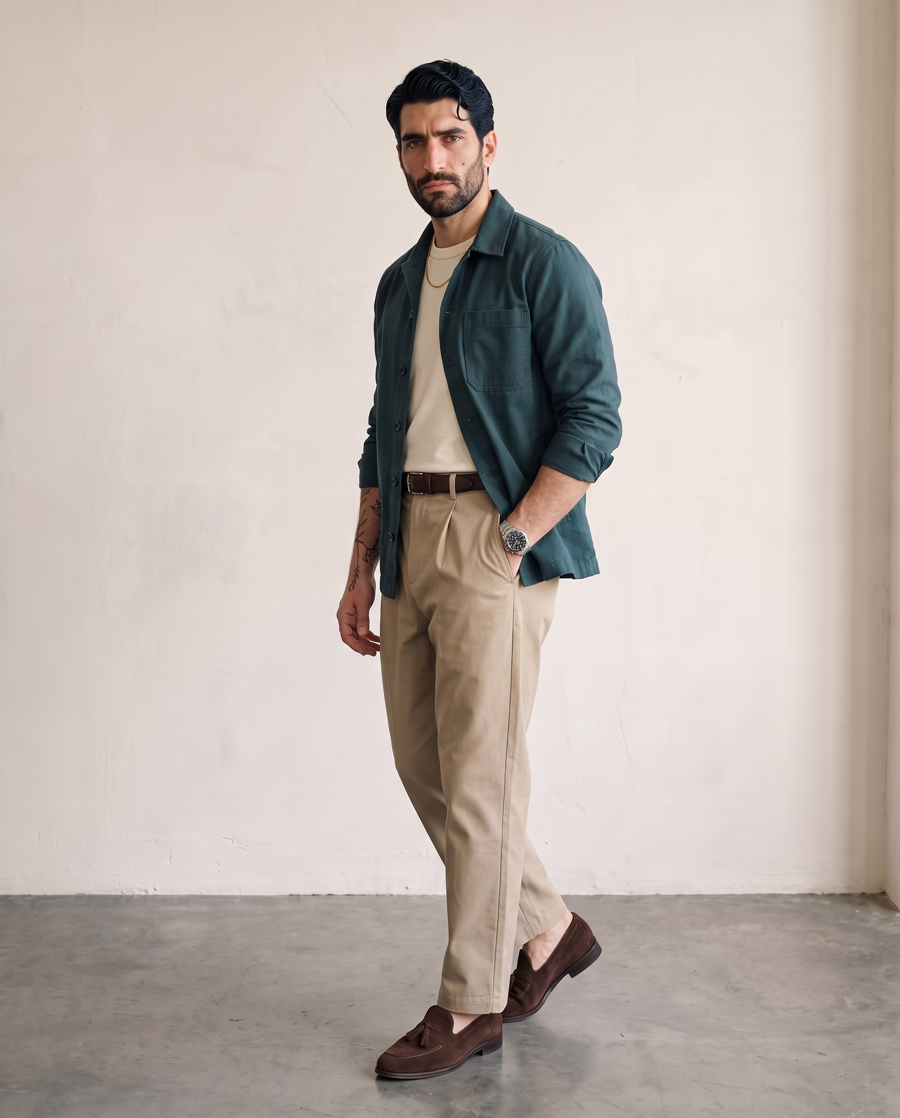 Pleated Cotton-Nylon Commuter Trousers - Khaki