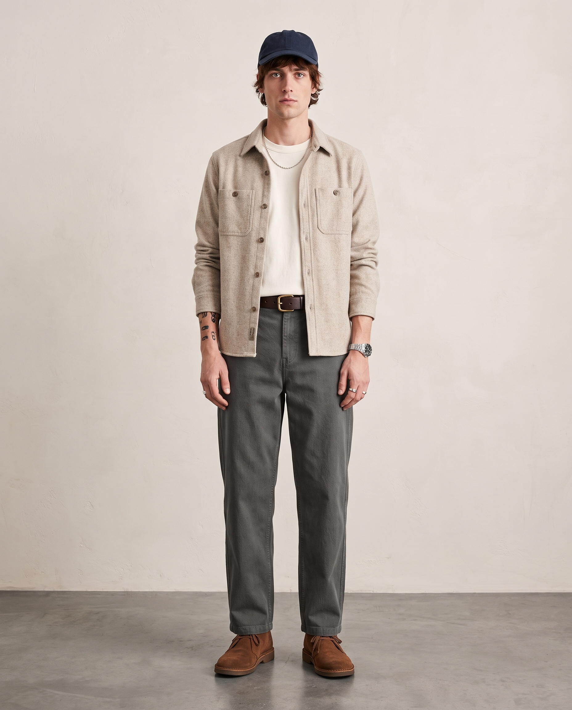 Cotton-Lyocell Curved-Seam Trousers - Deep Grey
