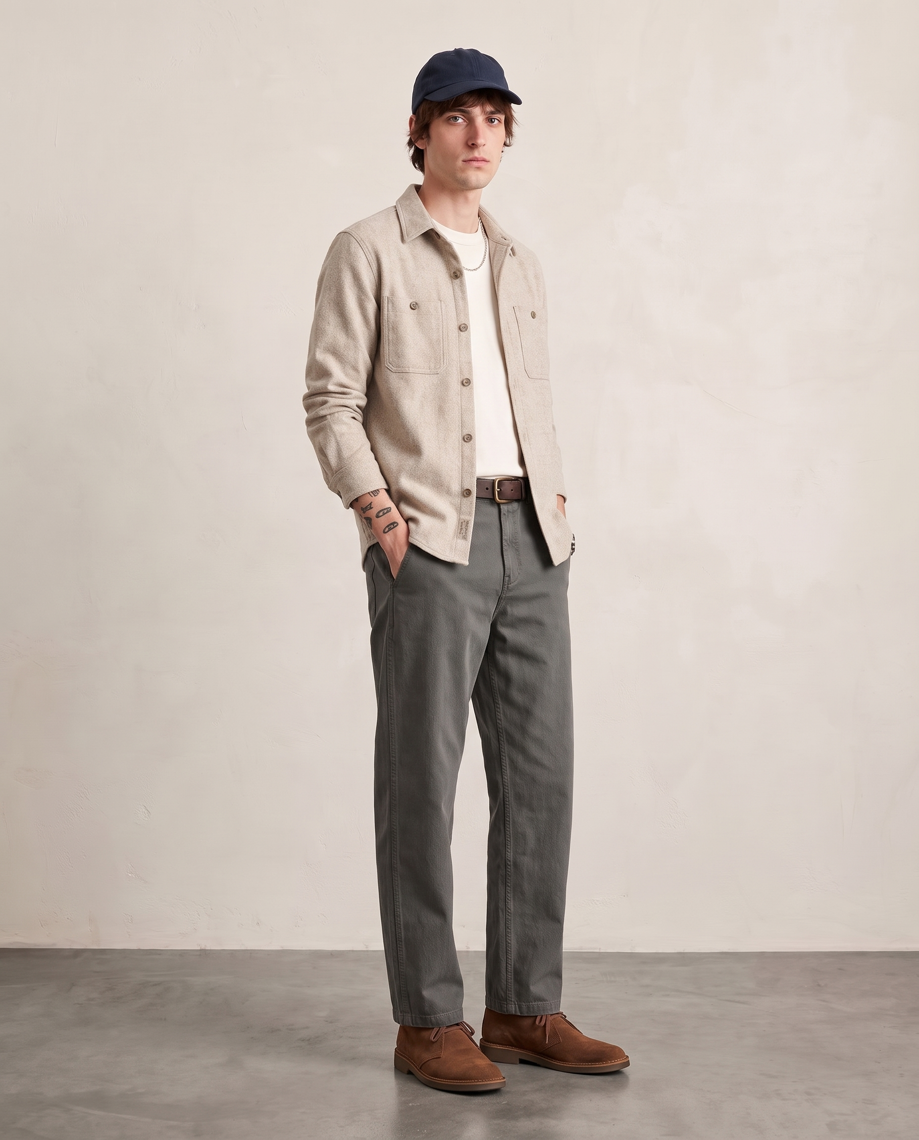 Cotton-Lyocell Curved-Seam Trousers - Deep Grey