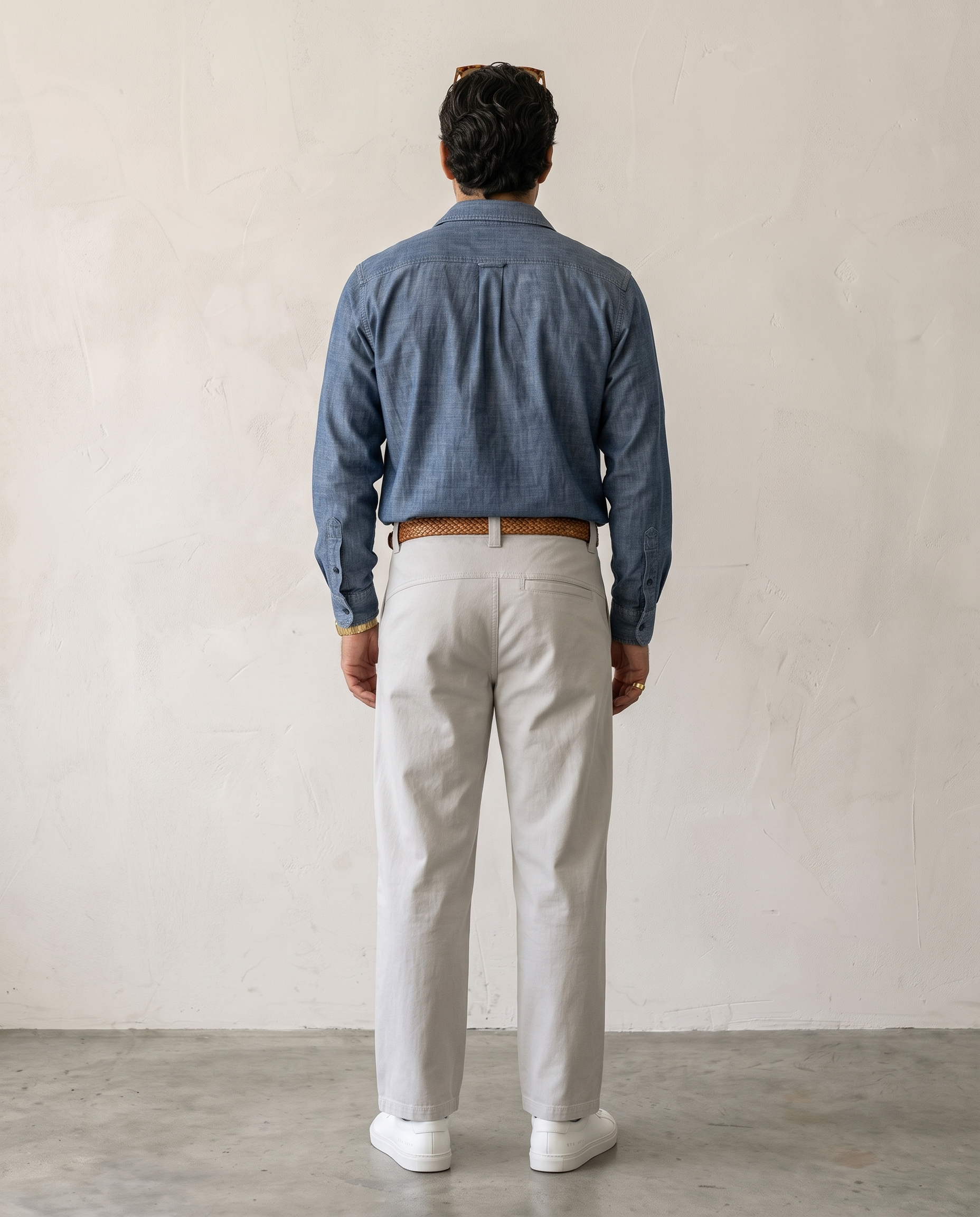 Cotton-Lyocell Curved-Seam Trousers - Paris Grey