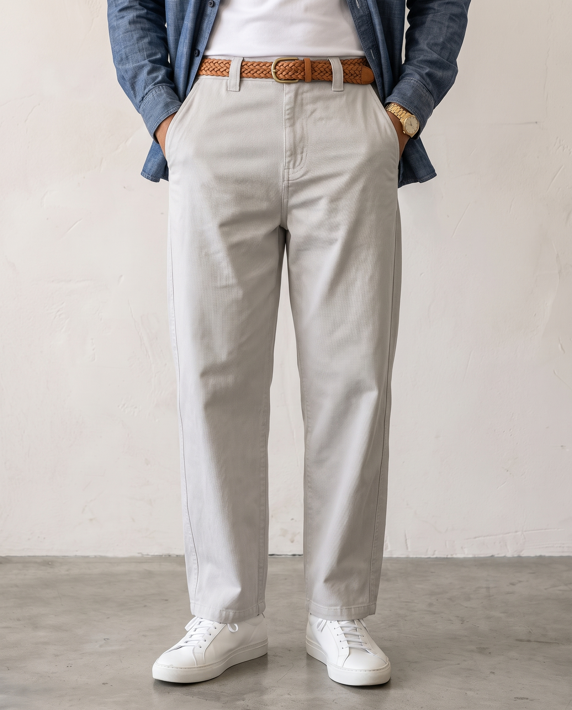 Cotton-Lyocell Curved-Seam Trousers - Paris Grey
