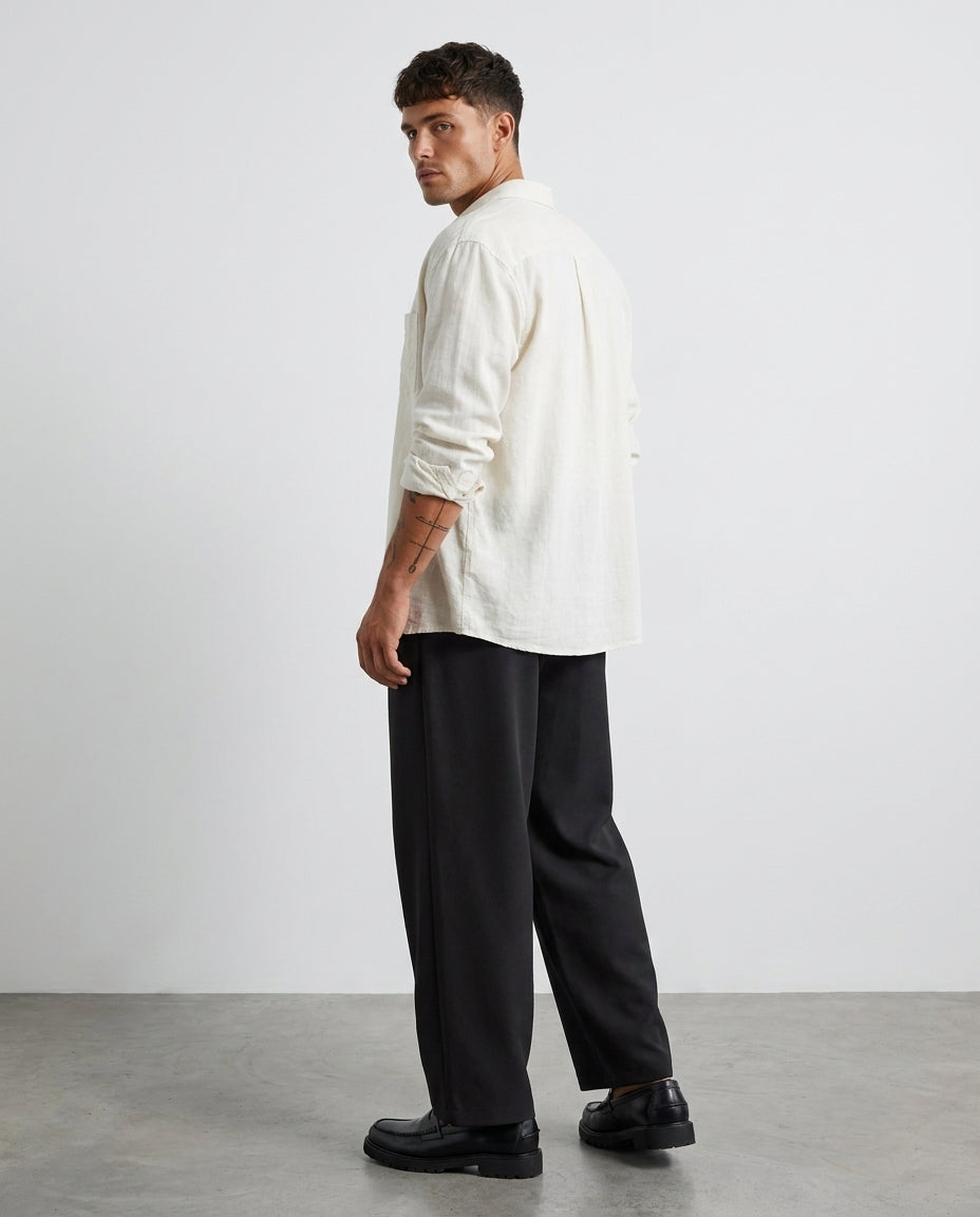 Hipland City Commuter Casual Trouser Black back