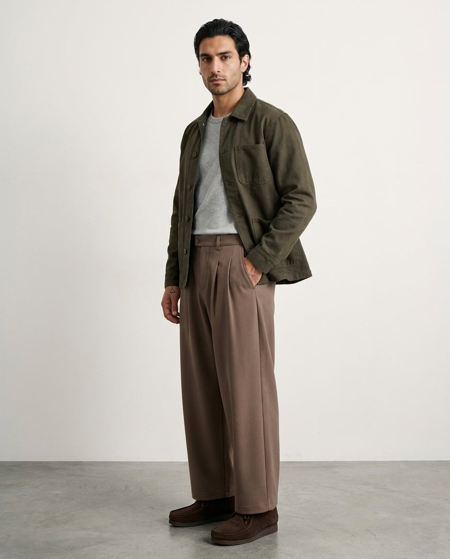 Hipland City Commuter Casual Trouser Coffee front