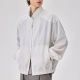 White Linen Blend Jacket