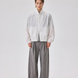 White Linen Blend Jacket