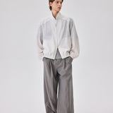 White Linen Blend Jacket