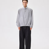 Grey Linen Blend Jacket