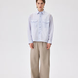 Light Blue Double Pocket Boxy Shirt