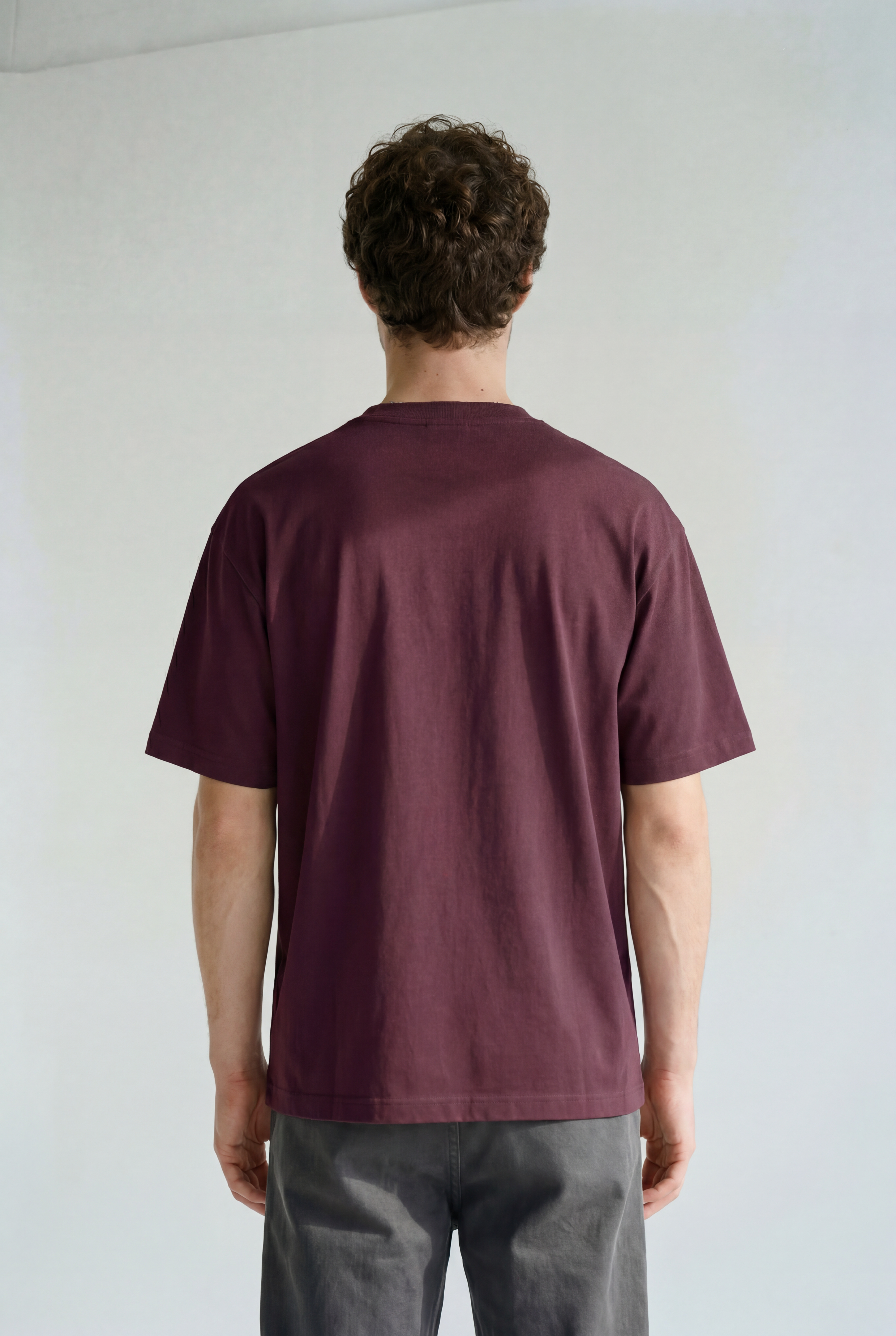 Frame Tee - Burgundy - back view