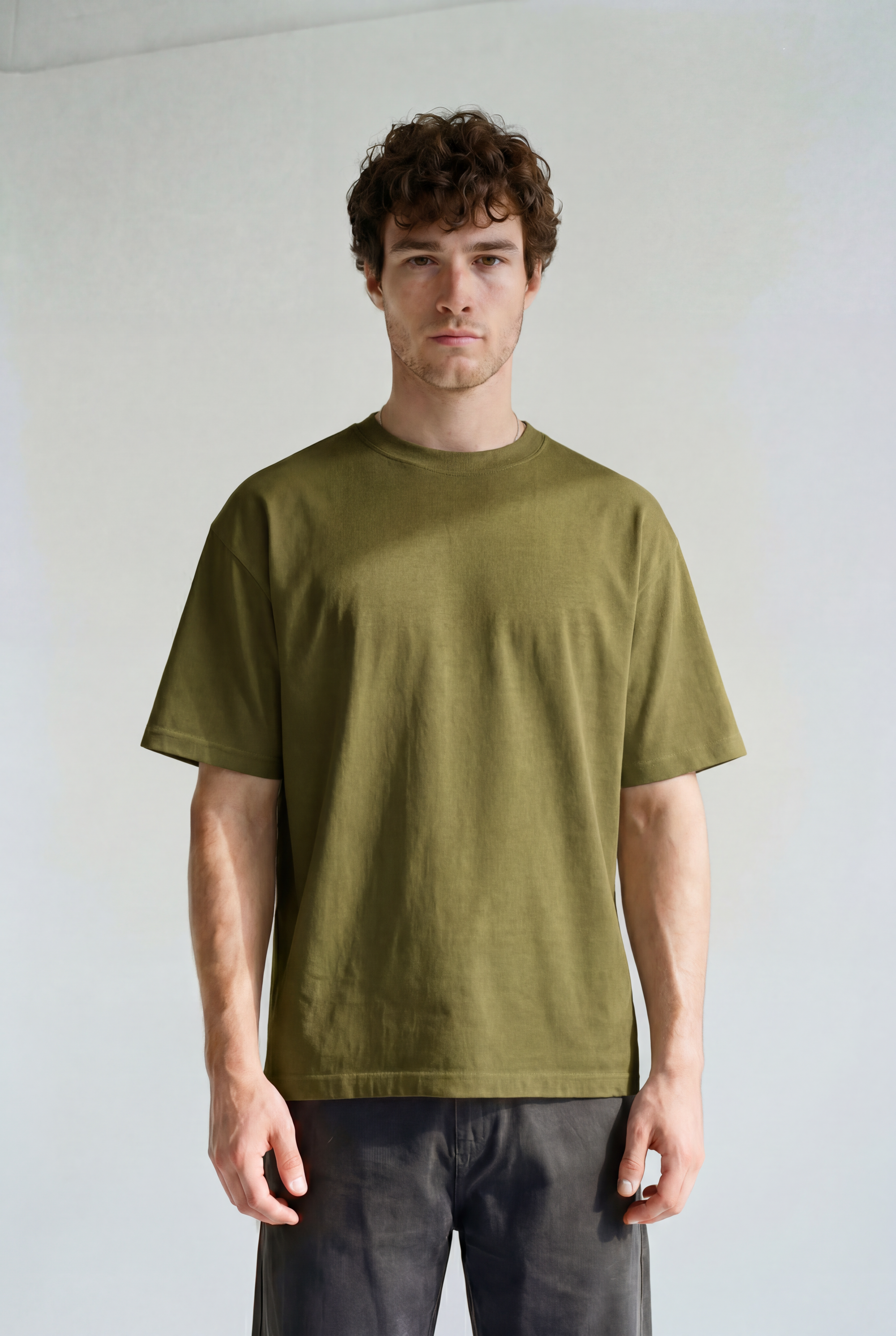 Frame Tee - Moss - front view