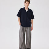 Dark Navy Textured Polo