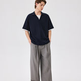 Dark Navy Textured Polo