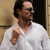 Jude Pinstripe Shirt - Peach Stripe
