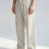 Workers Trousers - Bone - Flat Lay Side View
