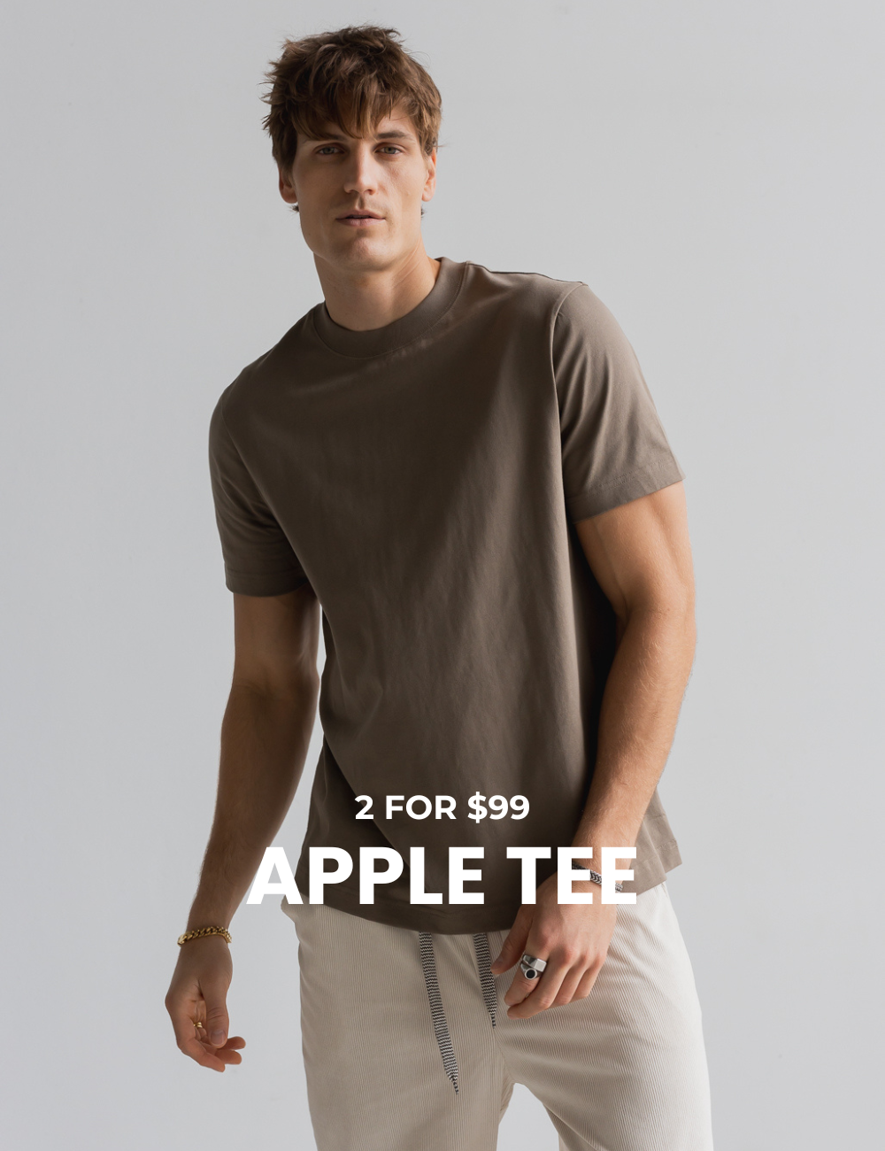 Mid-weight Apple Tee - Brown