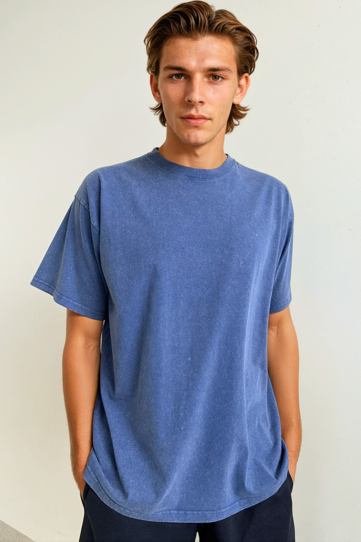 Acid Wash Tee - Blue