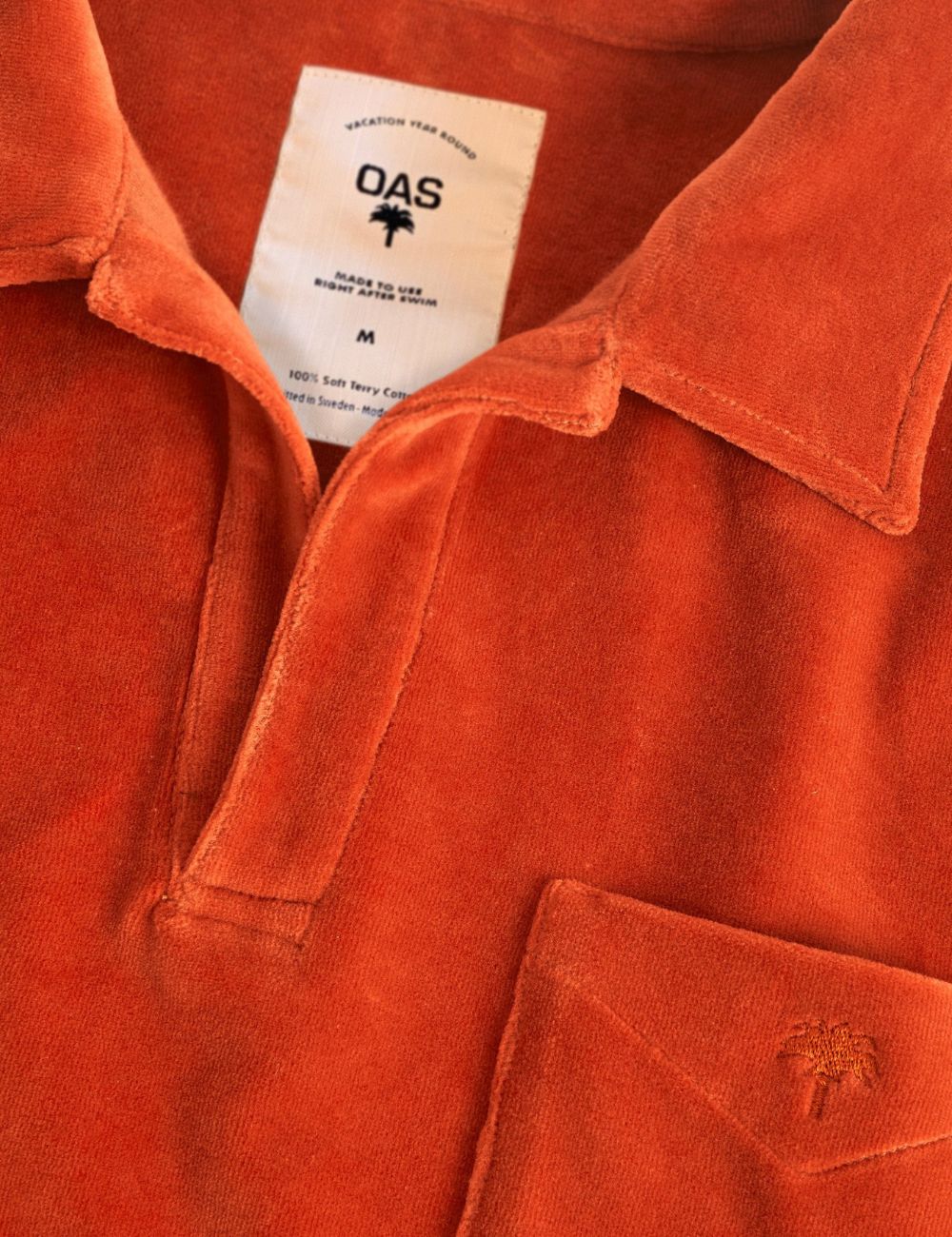OAS Burnt Orange Velour Long Sleeve