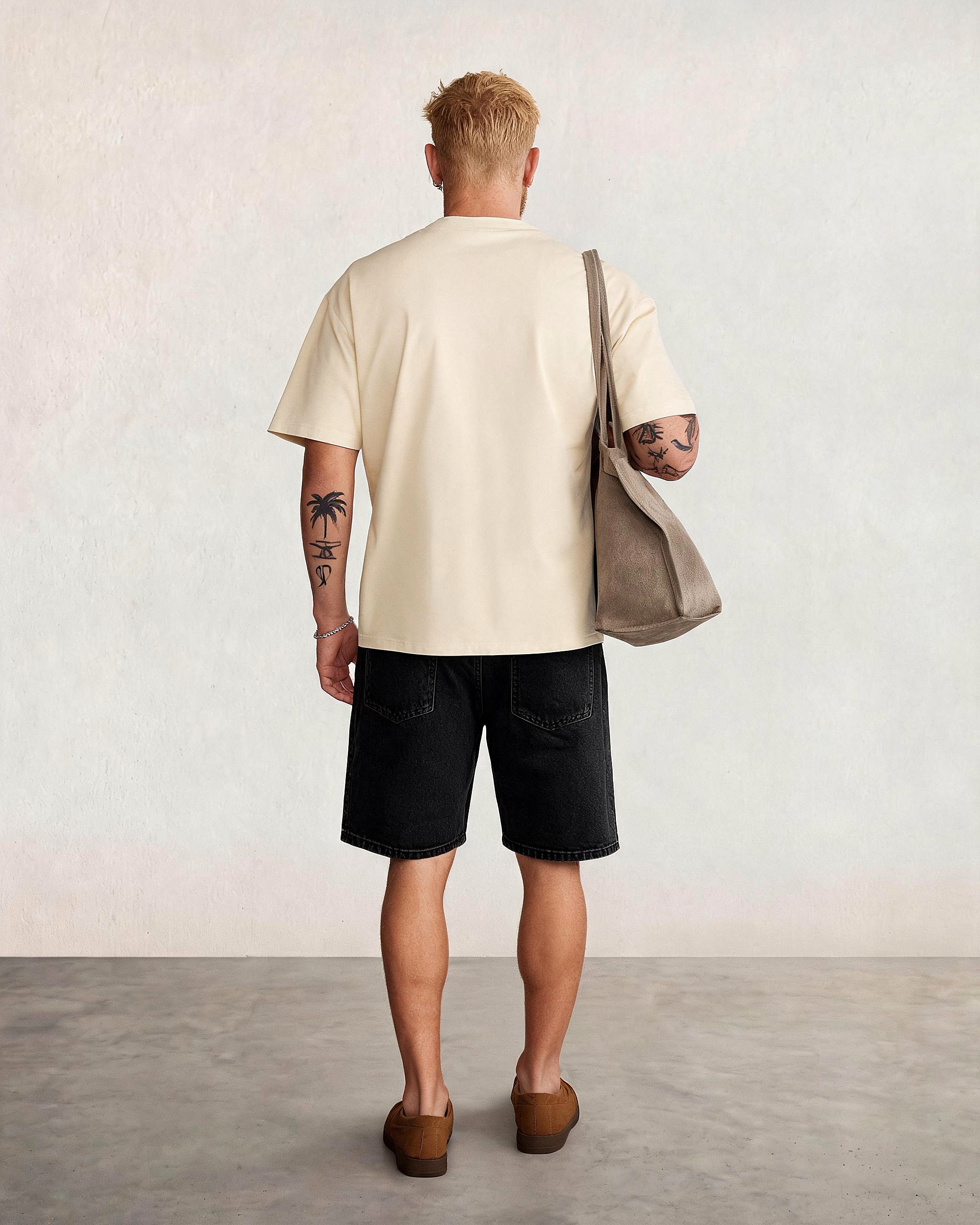 Hipland Frame Tee Cream - back