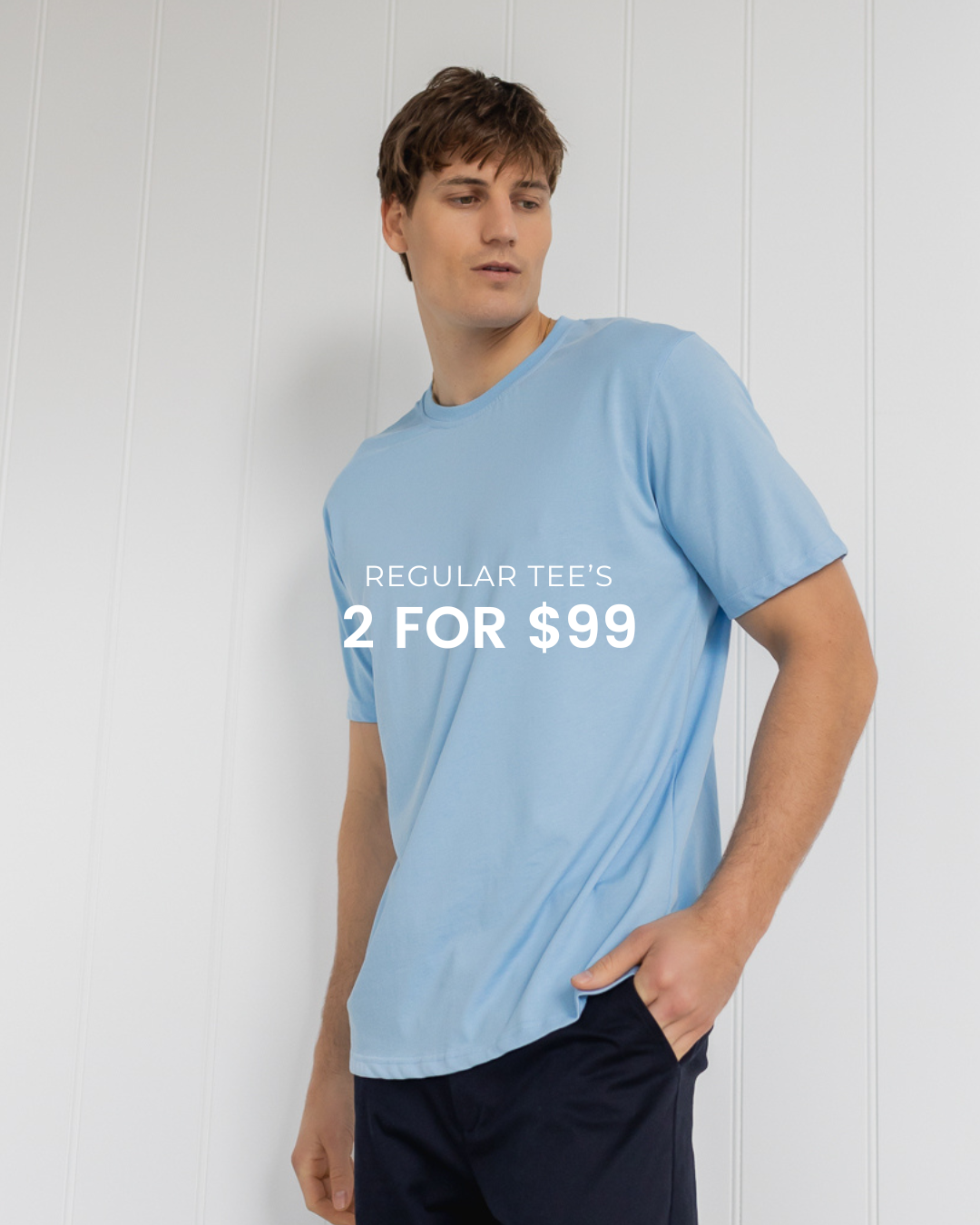 Regular Lightweight Tee - Light Blue