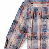 Distressed Flannel - Blue Plaid