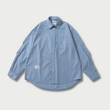 Mariner Stripe Oxford - Dark Blue Stripe