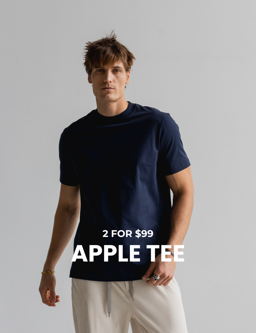 Mid-weight Apple Tee - Navy