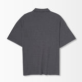 Zip Waffle Polo - Grey