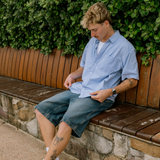 Skyline Button Up - Blue Stripe