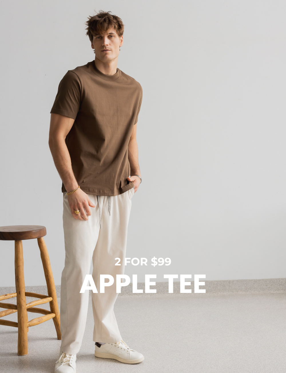 Mid-weight Apple Tee - Khaki